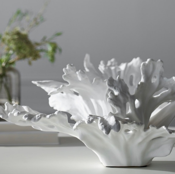 White Coral-Inspired Decorative Sculpture - Picture 1 of 6